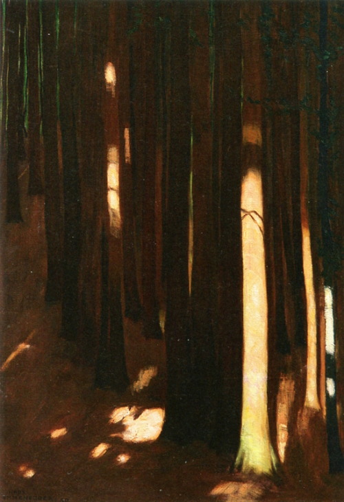 master-painters:Hans Emmenegger - Spruce Forest - 1930