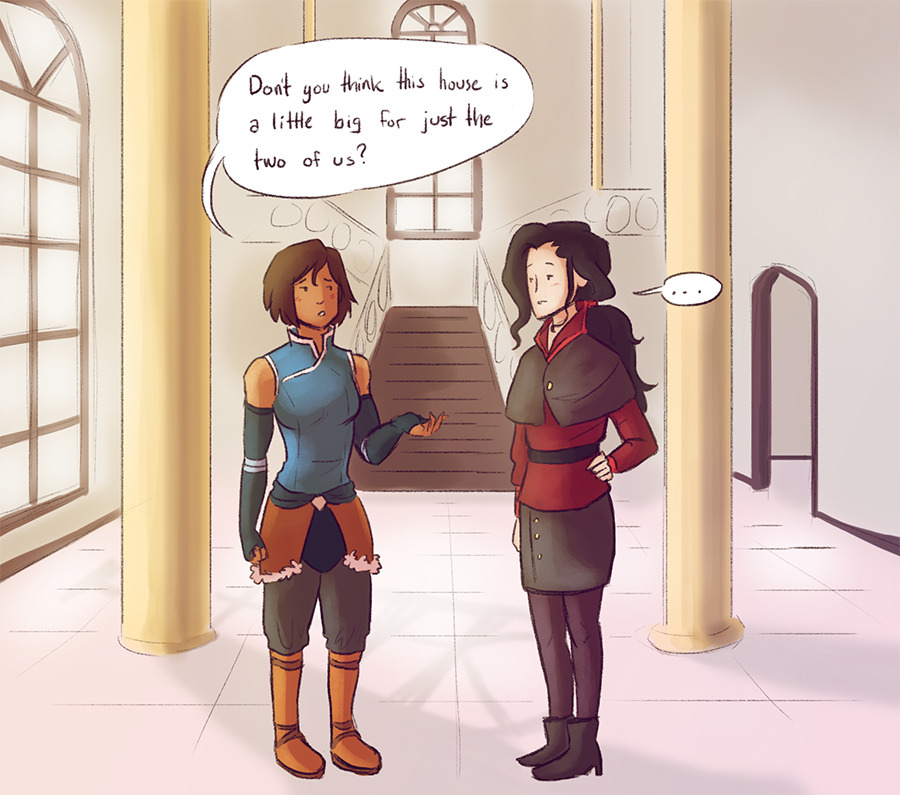 thunderling:  I read fics where Korra and Asami had moved out of the Sato manison