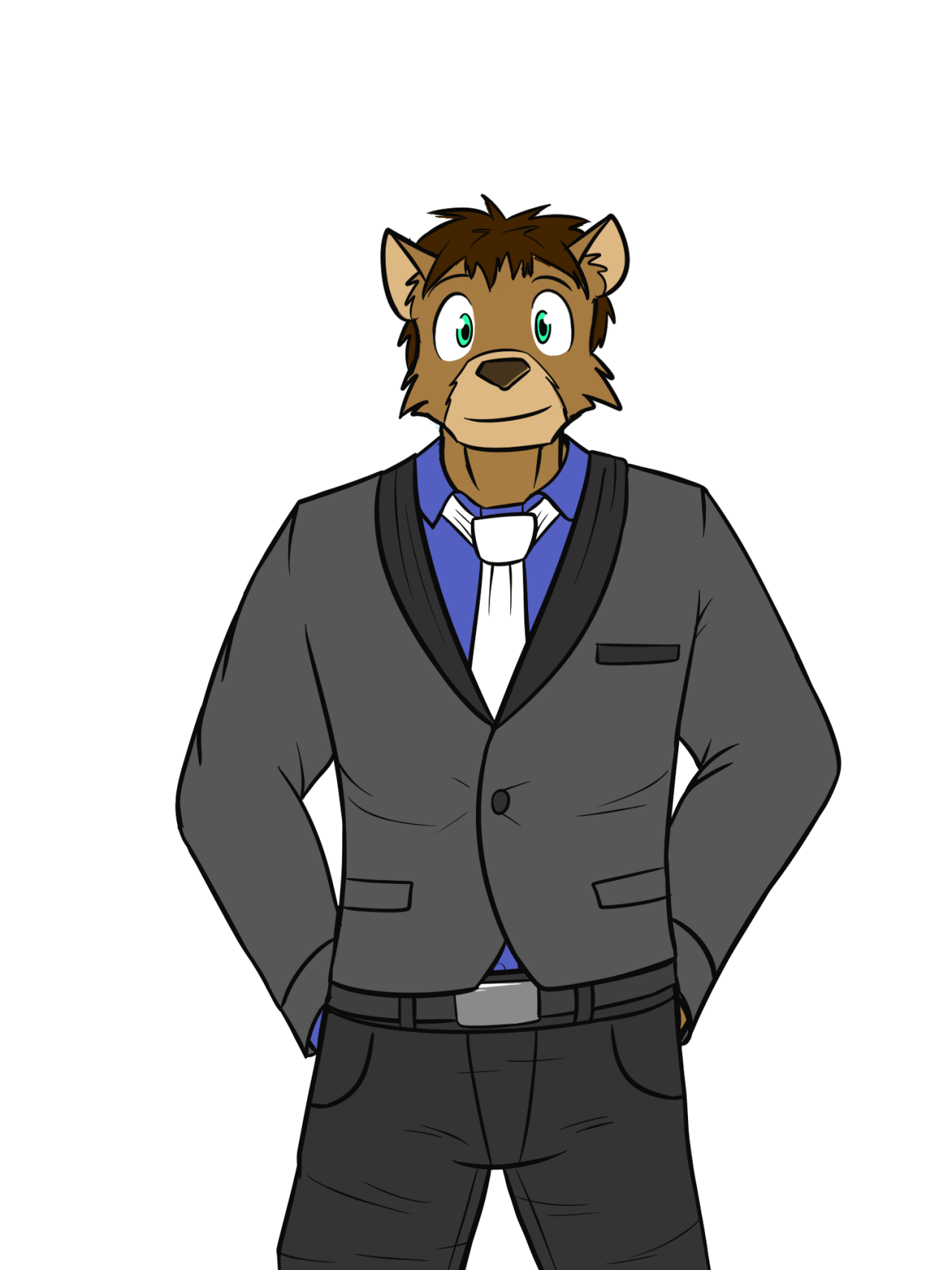 Couple more anthro’s wearin’ suits, a moose and bear dude.  The bear dude is
