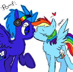 electricbrony1:  ask-recordspinner:  I FINSIHED IT!Your welcome buddy/bro hope your glad with this pic of your wife kissing you!^_^   Ahhhhhhh I fucking love i5 thank you so much and good job  heh,thanks ^_^