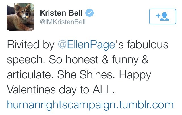 falloutboys:  Celebrities showing their support for Ellen Page after she came out