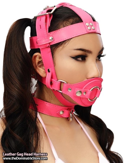 Make Your Sub Under Control !!with Leather Gag Head harness At : www.thedominatrixstore.com&nbs