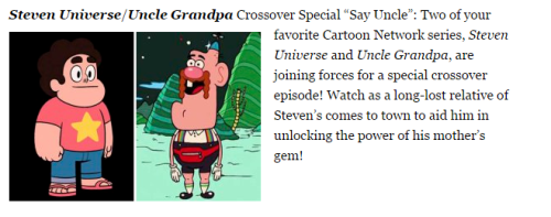 tastelesssandwiches:musical-gopher:&ldquo;Steven Universe/Uncle Grandpa Crossover Special &ldquo