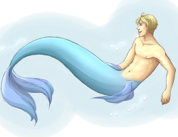 gelatokitty:  Cutting it close, but I got one more drawing done up the other day for Mertober! vuv/ Have a mer!Alfred~ 