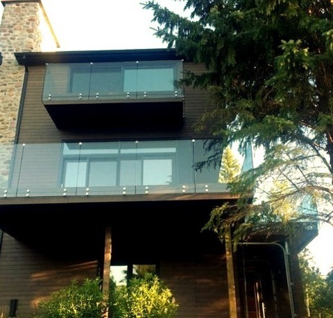 Montreal Modern DeckExample Of A Mid-sized Minimalist Backyard Deck Design With No Cover