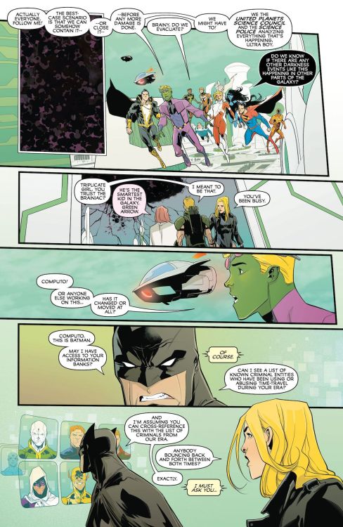 Spoilers for Justice League vs The Legion of Super-Heroes #3!Here’s one page from the official previ