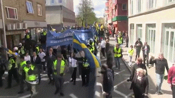 seidur:  pinstripedbutton:  fuehrerbefehl:  Swedish Antifa steals the Nationalist’s