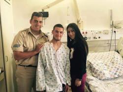 eretzyisrael:  “When  I saw the terrorist move towards my friends, I stood in his way so that  he wouldn’t hurt them”. These words came from Border Police officer  Zahar Schwatzberg, the soldier who was stabbed last night by a  terrorist. He risked