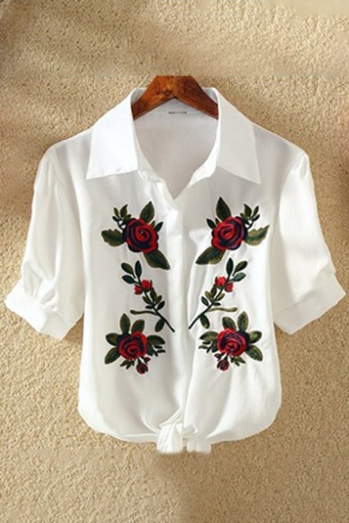 cochiala1989:Stunning Shirts for pretty girls ^*^Colorful stripe >> Chiffon capeRose tied >