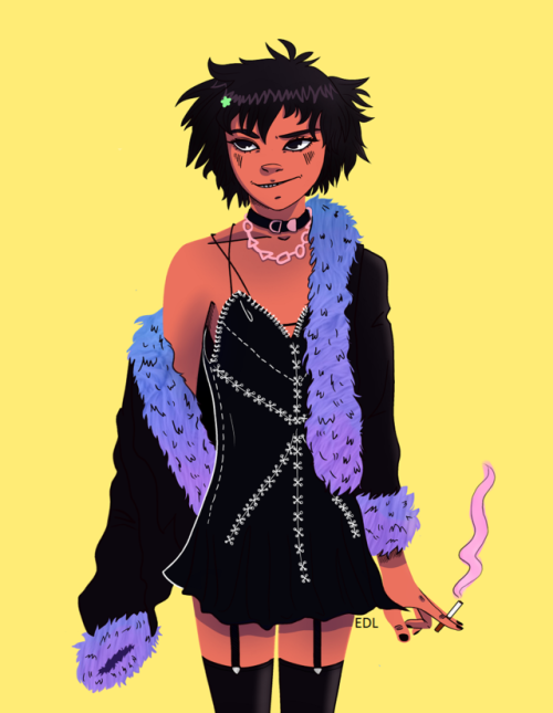 19blackskies:I can’t stop drawing Noodle, like she’s actually going my art portfolio for uni, I just
