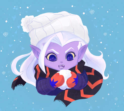 candyfoxdraws: @galrasecretsanta gift for @cipherwheeldecoder  who requested Lotor with snow, t