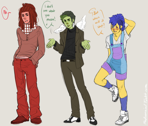 madcarnival:I might have a problemi blame lauren  for making me draw hot/cute gijinkas of the b