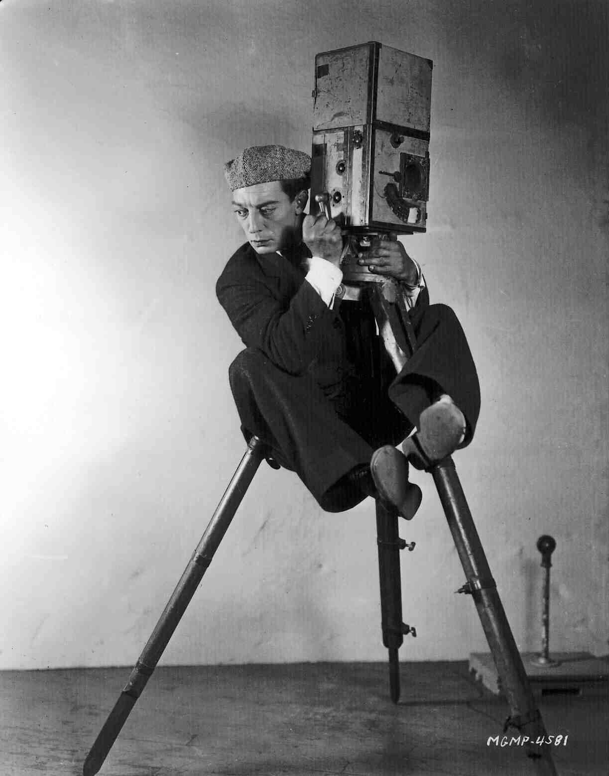 Buster Keaton publicity for The Cameraman, 1928. Photos by Clarence Sinclair Bull