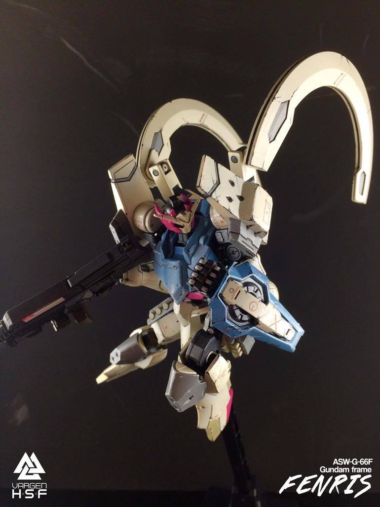 aniplamo:  1/144 ASW-G-66f Gundam Frame Fenris Kitbashby   gunrunn3r  Kits Used:HG