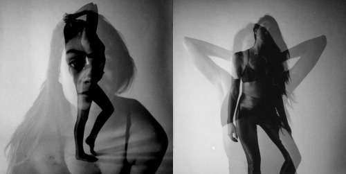 americanapparel:Seeing Double. Tiana in the Disco Pant and Cross Back Bra. Summer 2010.