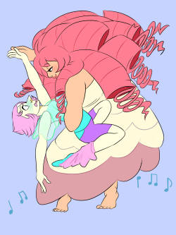 blu-hime:  this ended up way bigger than I intended pff;; I think Pearl would love to dance with Rose 