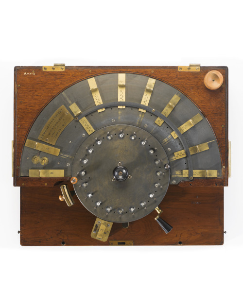 Joseph Edmonson, Mechanical calculator, 1889. Brass and steel mechanism. Patented in 1883, Made by W