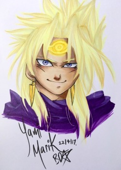 brookestar4:Yay I finished him! I’m happy with how he turned out, anyway Yami Marik from Yu-Gi Oh! ✍️🌟💖