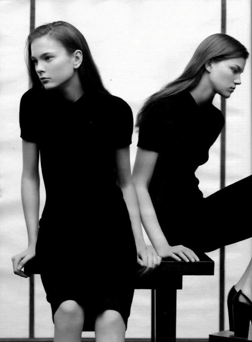 forthosewhocravefashion: Irina Kulikova and Kasia Struss for Jil Sander Fall/Winter 2007 b