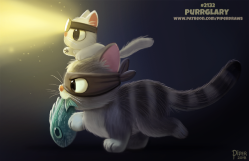 cryptid-creations:Daily Paint 2132. PurrglaryDaily Book and Prints available at: ForgePublish