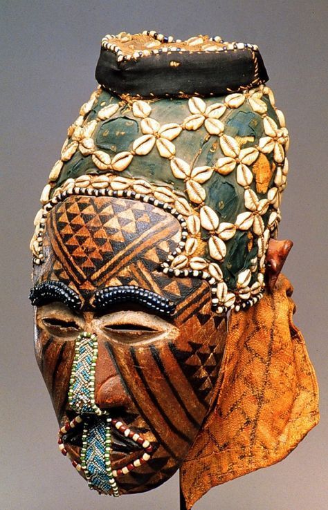 Ngaady a Mwaash masks made by the Kuba people from DR Congo; Central Africa