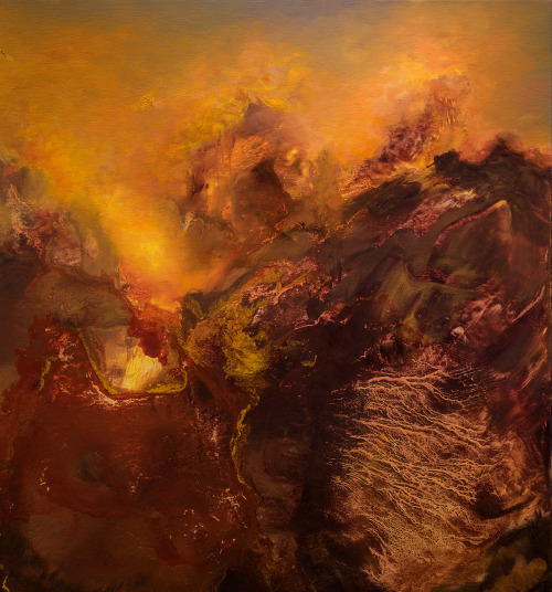 Cries &amp; Whispers, 60″ x 58″, oil on canvas, 2020, Samantha Keely Smith.+ detail 