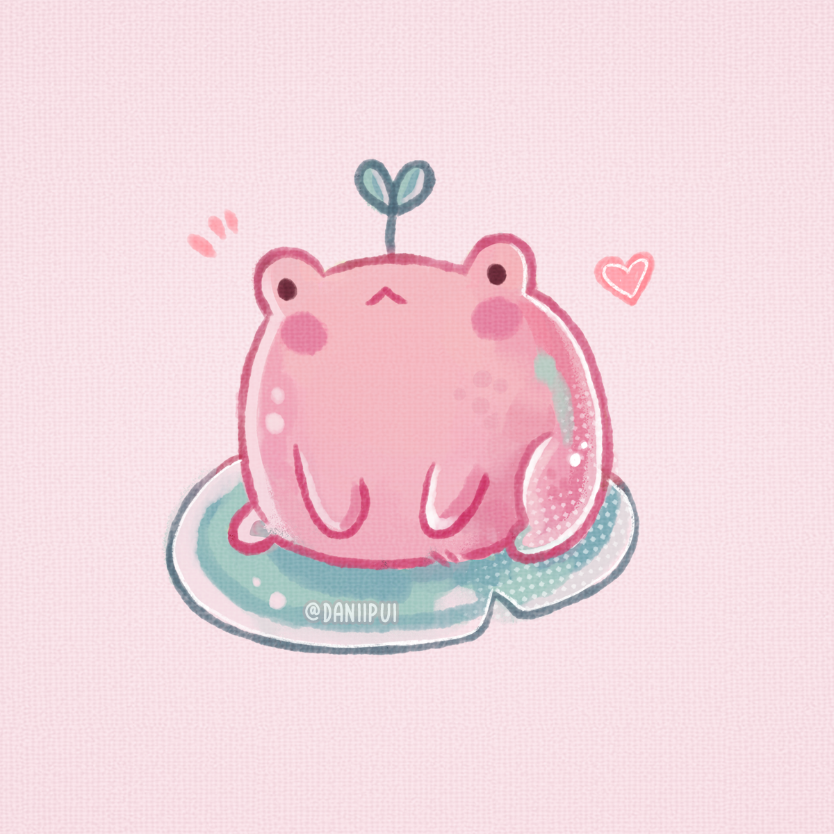 ♡ Dani Pui ♡ — Pink frog 🌷🌱🌿
