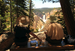 americasgreatoutdoors:  We can’t think of a more perfect location for a picnic than Artist Point in Yellowstone National Park.Photo: courtesy of www.recreation.gov 