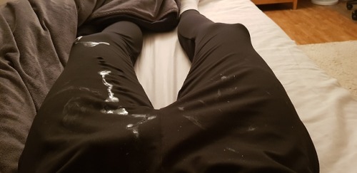 swedishtrackieboy:Shots fired cum-spattered trackies