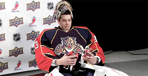 hamhoose:Jacob Markstrom hiding his dolls when he sees an interviewer come by.