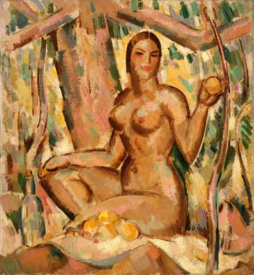 youcannottakeitwithyou:John Duncan Fergusson (Scottish, 1874–1961)Nude with Oranges and Sunlig