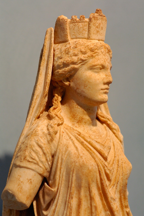 hildegardavon:Tyche (goddess of good fortune, especially of a city)Greek, 150-100 BC, marbleGetty  -