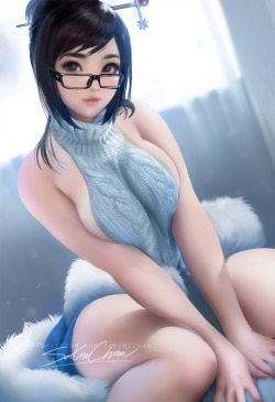 sakimichan:  Mei + killer virgin sweater  &lt;3 aiming for cosplay photo vibe ! nude,PSD+3-4k HD jpg,steps, etc&gt;https://www.patreon.com/posts/13862381   