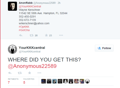 blackladyjeanvaljean:heytheredahleah:hall70:newyawkward:reverseracism:Anonymous hacking into the KKK