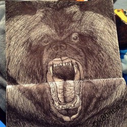 #Bear #Pen #Drawing #Ink #Art