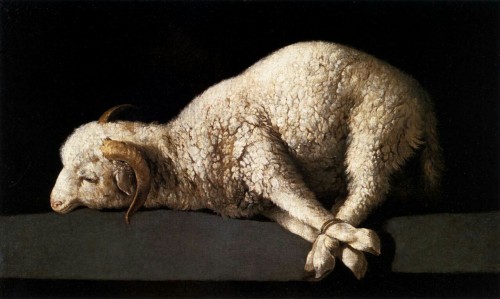 bjartarvonirraetast:The Sacrificial Lamb, Josefa de Ayala 1600s. 