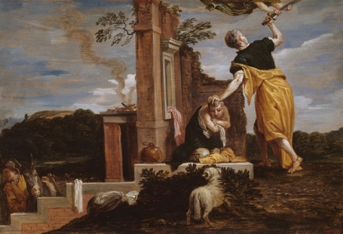 Abraham’s Sacrifice of Isaac, David Teniers, the younger, 1654, Art Institute of Chicago: Arms