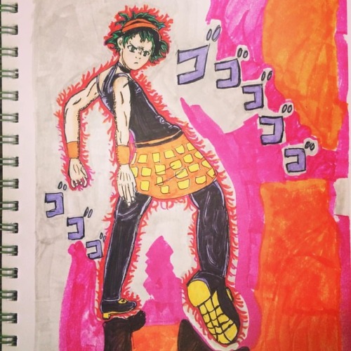 I just thought it’d be cool to draw Deku wearing Narancia’s clothes since they have the 