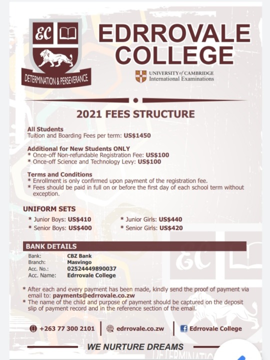 2021 Fees Structure