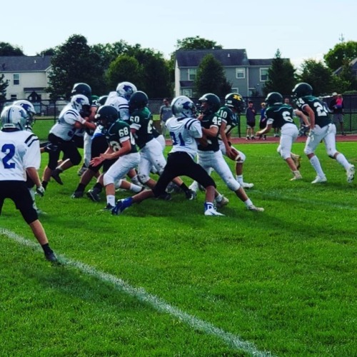 Lookit my boy digging deep! #81 #GoJags #SportsingMom (at Henry Karrer Middle School) www.in