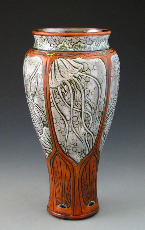 calmwaterdesigns:“You can stand under my umbrella…” ~ RihannaArt Nouveau vase by 