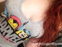 mygingerwhore:  mygingerwhore:  mygingerwhore:  nerdygirlsnaked:  I’m a marvel girl 😁  Another amazing submission from MyGingerWhore. You broke my heart a little though. I’m DC  Sorry… Big batman fan but it’s hard to go wrong with the likes