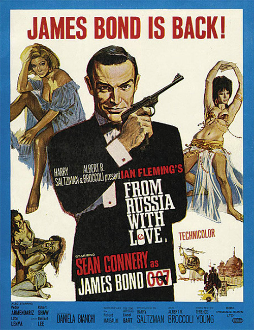 connerys:POSTERS FOR JAMES BOND FILMS STARRINGSEAN CONNERY:Dr. No (1962) dir. Terence YoungFrom Russ