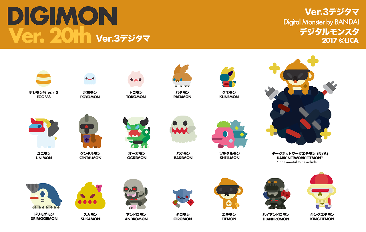 17lica Dark Network V3 Digimon th Anniversary