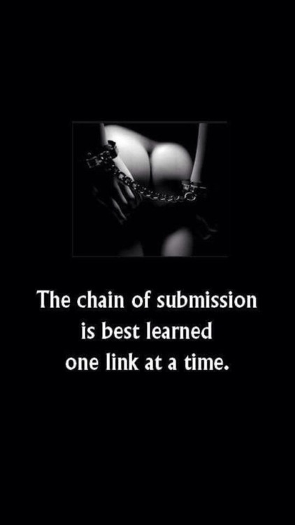 and every single kink in that chain must be earned