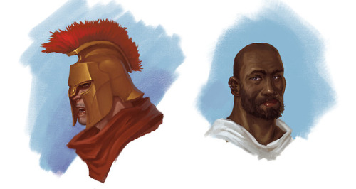 Playing around with Anna Steinbauer’s brush. REALLY makes skintones a lot of fun to paint.