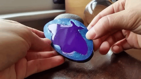 cotino: Casting a purple resin moth (x)