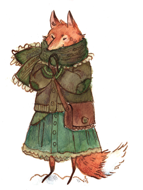 cornflakesdoesart: althought I wanted to finish these while it was winter , it’s still snowing here 