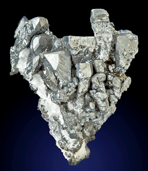 Acanthite with Pyrite on Calcite - San Juan de Rayas Mine, Guanajuato, Mun. de Guanajuato, Guanajuat