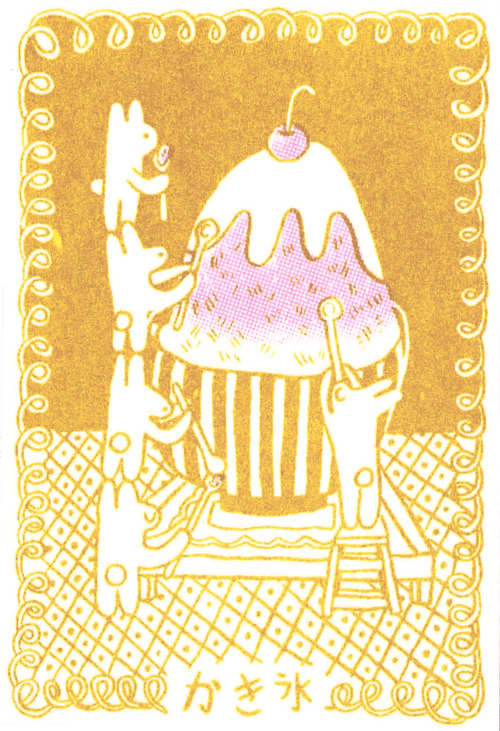 iiwaken:  ✿ kakigori hand silkscreened limited edition mini print, available here  ✿